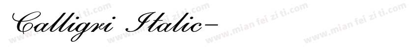 Calligri Italic字体转换